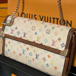 Vintage Louis Vuitton Colorful Monogram Sarah Wallet